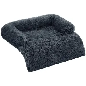 Feandrea FluffyHug Panier pour Chien, 95 x 85 x 16 cm / Gris Foncé pas cher