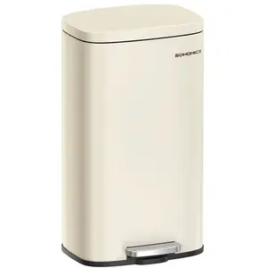 SONGMICS Poubelle de cuisine 30L avec pédale, Beige SableVendu parsongmics