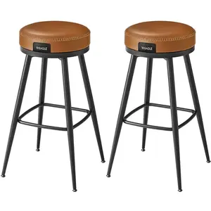 VASAGLE EKHO Collection - Tabouret de Bar Pivotant à 360°, Marron Cara... pas cher