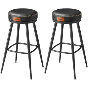 VASAGLE EKHO Collection - Tabouret de Bar Pivotant à 360°, Noir D'encr... pas cher