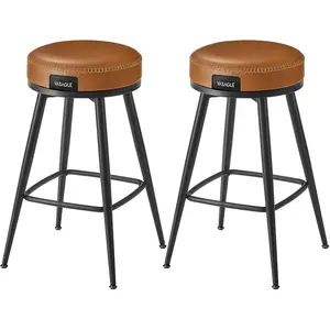 VASAGLE EKHO Collection - Tabouret de Bar Pivotant à 360°, Marron Cara... pas cher