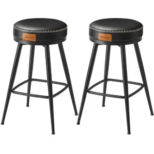 VASAGLE EKHO Collection - Tabouret de Bar Pivotant à 360°, Noir D'encr... pas cher