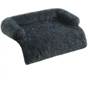 Feandrea FluffyHug Panier pour Chien, 122 x 95 x 18 cm / Gris Foncé pas cher