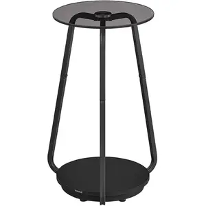Comparateur de prix : VASAGLE Table d’appoint ronde à 2 niveaux, Gris Ardoise