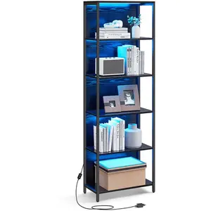 VASAGLE Bibliothèque led à 6 niveaux en acier, 60L cm pas cher