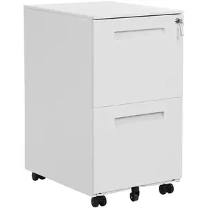 SONGMICS Caisson 2 tiroirs, Blanc pas cher