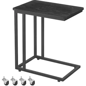 Comparateur de prix : Vasagle Table d’appoint mobile, Noir Boisé