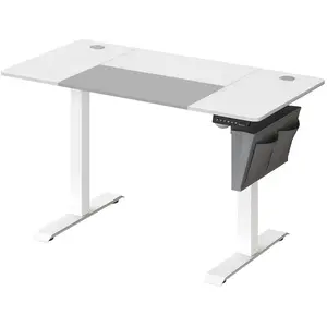 SONGMICS Bureau assis-debout électrique, Blanc Pur + Gris Tourterelle / 60 x 120 x (72-120) cmVendu parsongmics