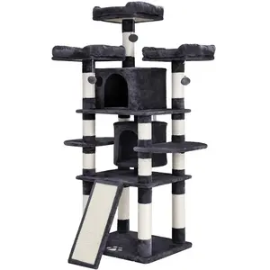 Feandrea Arbre à chat multi--niveaux, Gris Foncé pas cher