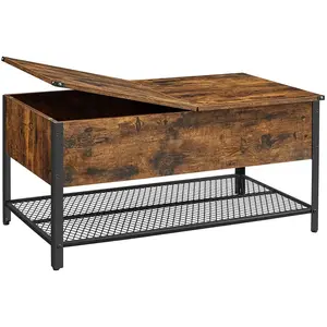 VASAGLE Table basse rabattable rustique pas cher
