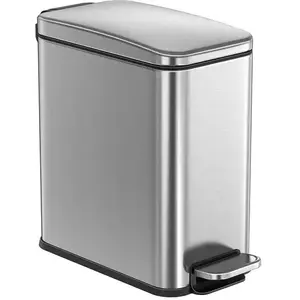 SONGMICS Poubelle de salle de bainavec pétale, Argent / 5L (29,9 x 14,...Vendu parsongmics