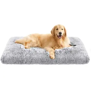 Feandrea Panier pour chien rembourrage moelleux, Gris Clair / 122 x 74 cm pas cher