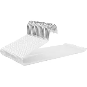 SONGMICS 20 Cintres pantalon en métal antidérapant, Blanc pas cher