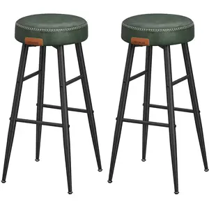 VASAGLE EKHO Collection 2 tabouret de bar haut, Vert Forêt / Lot de 2 / 51,6 x 51,6 x 76,2 cm (P x L x H) pas cher