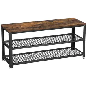 VASAGLE Banc à chaussures 2 niveaux pas cher