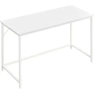 VASAGLE Bureau industriel montage facile, Blanc Érable / 60 x 120 x 76 cm pas cher