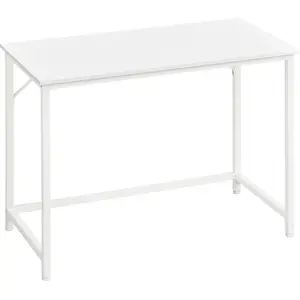 VASAGLE Bureau industriel assemblage simple, Blanc Érable / 50P x 100L cm pas cher
