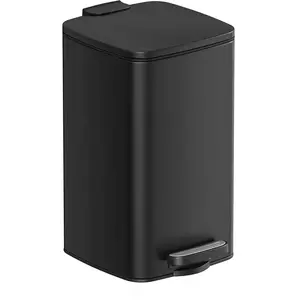 SONGMICS Poubelle de salle de bain 6L, Noir / 33,5H cmVendu parsongmics