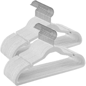 SONGMICS Cintres en velours antiglisse, Blanc Classique / 50 pas cher