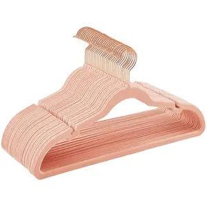SONGMICS Cintres en velours antiglisse, Rose Clair / 30