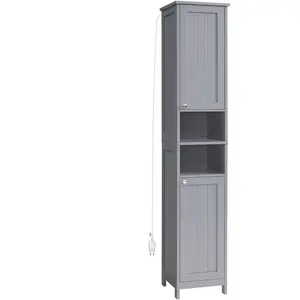VASAGLE Armoire de salle de bain haute avec éclairage pas cher