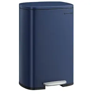 Comparateur de prix : SONGMICS Poubelle de cuisine 50L, Bleu / 43,2L x 37,1l x 63,2H cm