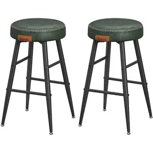 VASAGLE EKHO Collection 2 tabouret de bar haut, Vert Forêt / Lot de 2 / 49,5 x 49,5 x 63 cm (P x L x H) pas cher