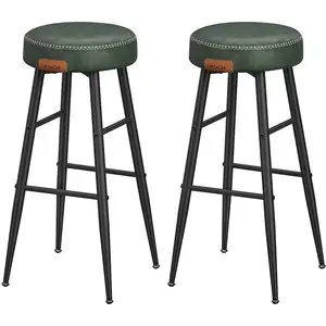 VASAGLE EKHO Collection 2 tabouret de bar haut, Vert Forêt / Lot de 2 / 51,6 x 51,6 x 76,2 cm (P x L x H) pas cher