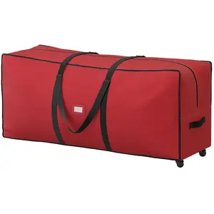SONGMICS Sac de rangement pour Noël, Rouge / 1 / 122 x 40 x 51 cm pas cher
