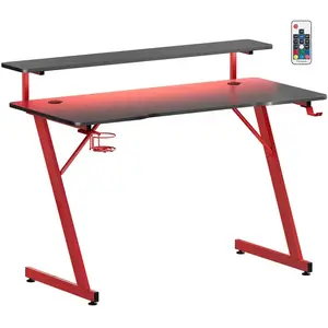 SONGMICS Bureau de jeu avec lumière LED pas cher