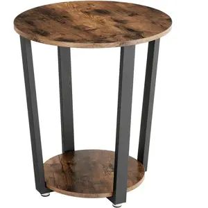 VASAGLE Table d'appoint ronde industriel pas cher