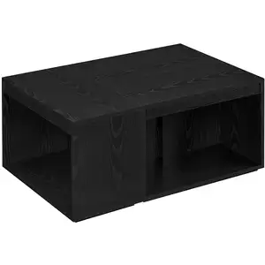 VASAGLE Lot de 3 tables d’appoint, Noir Boisé