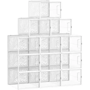 SONGMICS Lot de 12 boîtes à chaussures transparent, Lot de 12 pas cher