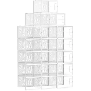 SONGMICS Lot de 12 boîtes à chaussures transparent, Lot de 18 pas cher