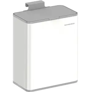 Comparateur de prix : SONGMICS Poubelle de cuisine murale 8L avec couvercle, Blanc Nuage