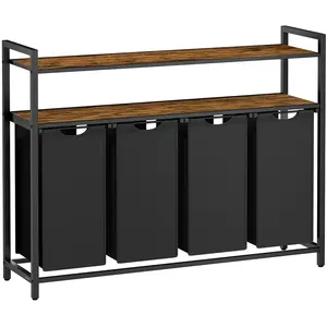 VASAGLE Panier à linge 2 étagères 65 litres, 160 L pas cher