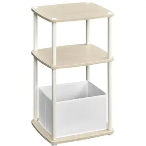 SONGMICS HOME Table d’appoint à 3 niveaux, Beige NaturelVendu parsongmics