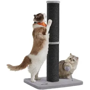 Feandrea Griffoir pour chat 85 cm de haut gris tourterelle, Noir d'encre pas cher