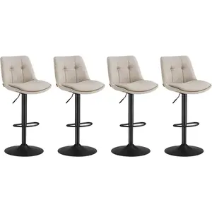 VASAGLE Tabourets de bar design avec siège pivotant à hauteur réglable... pas cher