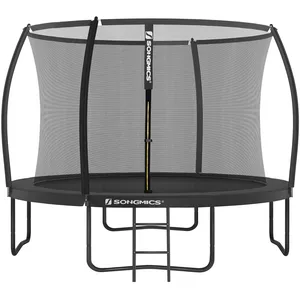 SONGMICS Trampoline extérieur avec échelle, Noir / Ø 305 cm pas cher