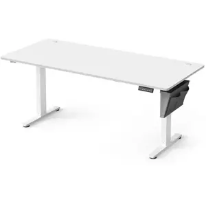 Comparateur de prix : SONGMICS Bureau électrique réglable en hauteur, 180 x 80 cm, table assis-debout, fonction mémoire 4 hauteurs, pour bureau, télétravail, blanc nuage
