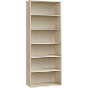 Comparateur de prix : VASAGLE Bibliothèque, étagère sur 6 niveaux, meuble de rangement ouvert, étagère, 24 x 60 x 178,5 cm, pour salon, bureau, salle à manger, beige naturel