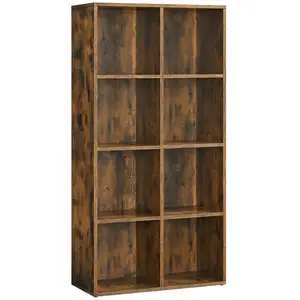 VASAGLE Bibliothèque 8 cases rustique