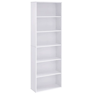 Vasagle Étagère à 6 niveaux style scandinave effet bois blanc pas cher