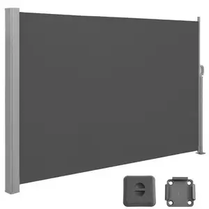 Comparateur de prix : Paravent extérieur rétractable - SONGMICS - 160 x 400 cm - Gris Anthra...
