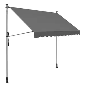 SONGMICS Store banne manuel réglable, Gris / 1,3 x 3,5 m pas cher