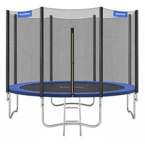 SONGMICS Trampoline extérieur avec filet de protection, Bleu Foncé / Ø 366 cm pas cher