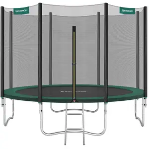 SONGMICS Trampoline extérieur avec filet de protection, Vert Nouveau / Ø 366 cm pas cher