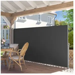 Comparateur de prix : SONGMICS Store latéral avec caisson en acier 160 x 450 cm gris anthracite