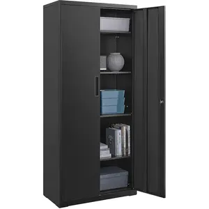 SONGMICS Meuble de rangements avec 4 étagères, Noir pas cher